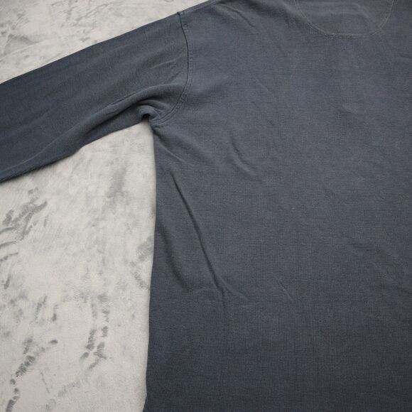 Dockers Shirt Mens L Blue Henley Sweater Long Sleeve Casual Preppy - Picture 16 of 16